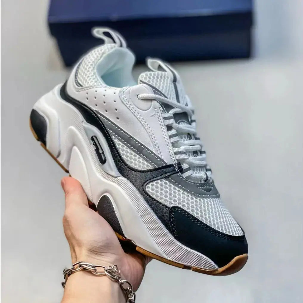 Trendy Sporty Casual Shoes B22 Retro Unisex Breathable Dad Sneakers Fashionable Mesh Upper Rubber Sole All-Season Footwear - NorthSide
