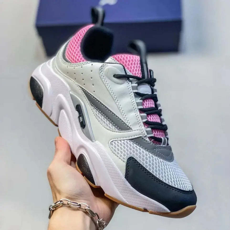 Trendy Sporty Casual Shoes B22 Retro Unisex Breathable Dad Sneakers Fashionable Mesh Upper Rubber Sole All-Season Footwear - NorthSide