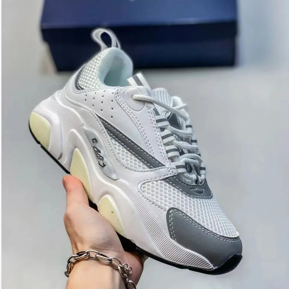 Trendy Sporty Casual Shoes B22 Retro Unisex Breathable Dad Sneakers Fashionable Mesh Upper Rubber Sole All-Season Footwear - NorthSide