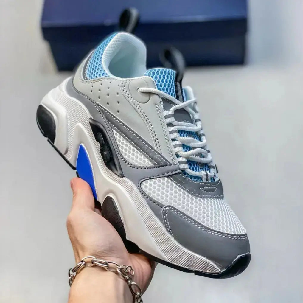 Trendy Sporty Casual Shoes B22 Retro Unisex Breathable Dad Sneakers Fashionable Mesh Upper Rubber Sole All-Season Footwear - NorthSide