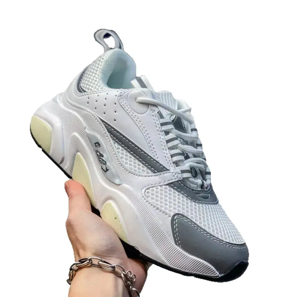 Trendy Sporty Casual Shoes B22 Retro Unisex Breathable Dad Sneakers Fashionable Mesh Upper Rubber Sole All-Season Footwear - NorthSide