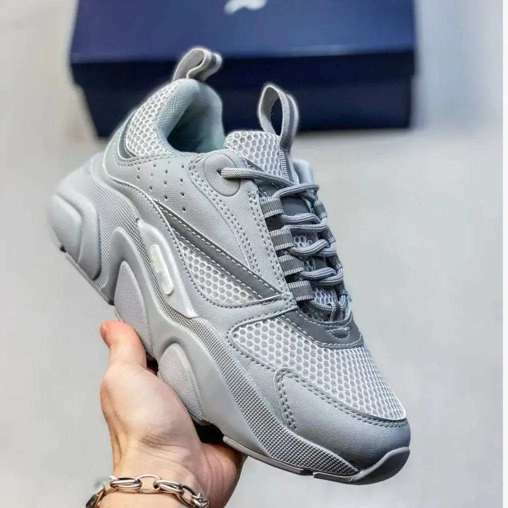 Trendy Sporty Casual Shoes B22 Retro Unisex Breathable Dad Sneakers Fashionable Mesh Upper Rubber Sole All-Season Footwear - NorthSide
