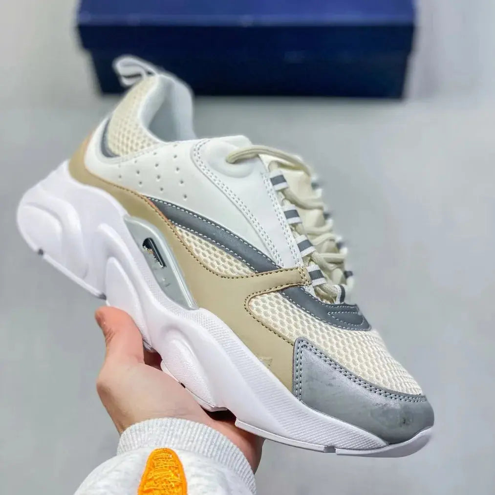 Trendy Sporty Casual Shoes B22 Retro Unisex Breathable Dad Sneakers Fashionable Mesh Upper Rubber Sole All-Season Footwear - NorthSide